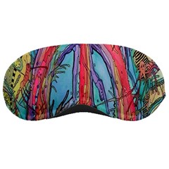 Artistic Psychedelic Hippie Peace Sign Trippy Sleep Mask by Bedest