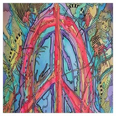 Artistic Psychedelic Hippie Peace Sign Trippy Lightweight Scarf  by Bedest