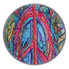 Artistic Psychedelic Hippie Peace Sign Trippy Wireless Fast Charger(white) by Bedest