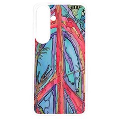 Artistic Psychedelic Hippie Peace Sign Trippy Samsung Galaxy S24 6 2 Inch Tpu Uv Case by Bedest