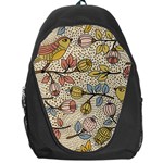 Seamless Pattern With Flower Bird Backpack Bag Front