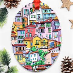 Menton Old Town France Ornament (oval)