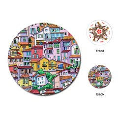 Menton Old Town France Playing Cards Single Design (round)