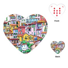 Menton Old Town France Playing Cards Single Design (heart)