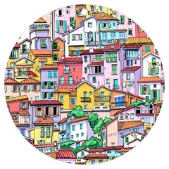 Menton Old Town France Uv Print Acrylic Ornament Round by Bedest