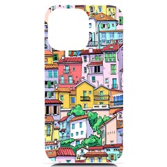 Menton Old Town France Iphone 14 Pro Max Black Uv Print Case by Bedest