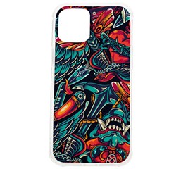 Vintage Tattoos Colorful Seamless Pattern Iphone 12 Pro Max Tpu Uv Print Case