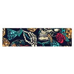 Vintage Art Tattoos Colorful Seamless Pattern Oblong Satin Scarf (16  x 60 )