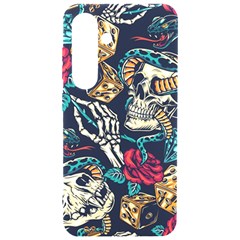 Vintage Art Tattoos Colorful Seamless Pattern Samsung Galaxy S24 6.2 Inch Black TPU UV Case