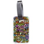 Graffiti Word Seamless Pattern Luggage Tag (two sides) Front