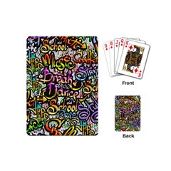 Graffiti Word Seamless Pattern Playing Cards Single Design (mini)