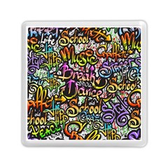 Graffiti Word Seamless Pattern Memory Card Reader (square) by Bedest