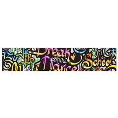 Graffiti Word Seamless Pattern Small Premium Plush Fleece Scarf