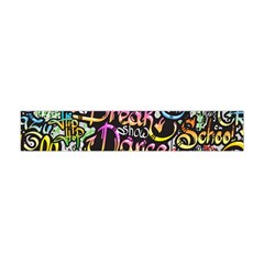 Graffiti Word Seamless Pattern Premium Plush Fleece Scarf (mini) by Bedest