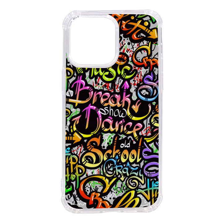 Graffiti Word Seamless Pattern iPhone 14 Pro Max TPU UV Print Case