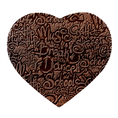 Graffiti Word Seamless Pattern Heart Wood Jewelry Box by Bedest