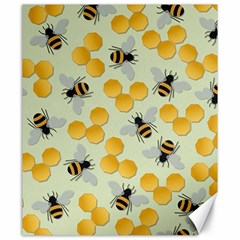 Bees Pattern Honey Bee Bug Honeycomb Honey Beehive Canvas 20  X 24  by Bedest