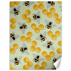 Bees Pattern Honey Bee Bug Honeycomb Honey Beehive Canvas 36  X 48  by Bedest