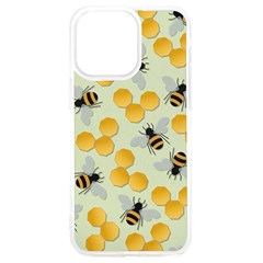 Bees Pattern Honey Bee Bug Honeycomb Honey Beehive Iphone 15 Pro Max Tpu Uv Print Case