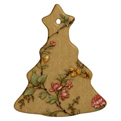 Flowers, Branches, Desenho, Edge, Leaves Christmas Tree Ornament (two Sides) by kyorashop23