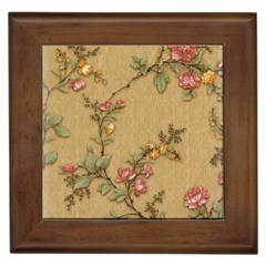 Flowers, Branches, Desenho, Edge, Leaves Framed Tile by kyorashop23