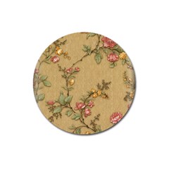 Flowers, Branches, Desenho, Edge, Leaves Magnet 3  (round) by kyorashop23