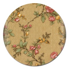 Flowers, Branches, Desenho, Edge, Leaves Magnet 5  (round) by kyorashop23