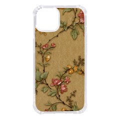 Flowers, Branches, Desenho, Edge, Leaves Iphone 14 Tpu Uv Print Case by kyorashop23