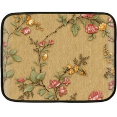 Flowers, Branches, Desenho, Edge, Leaves Fleece Blanket (mini) by kyorashop23