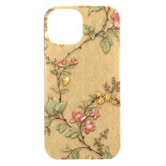 Flowers, Branches, Desenho, Edge, Leaves Iphone 15 Plus Black Uv Print Pc Hardshell Case by kyorashop23