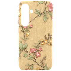 Flowers, Branches, Desenho, Edge, Leaves Samsung Galaxy S24 6 2 Inch Black Tpu Uv Case by kyorashop23