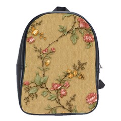 Flowers, Branches, Desenho, Edge, Leaves School Bag (large)