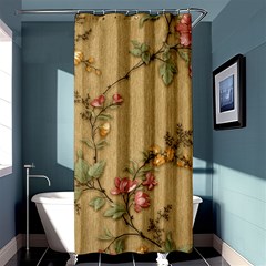 Flowers, Branches, Desenho, Edge, Leaves Shower Curtain 36  X 72  (stall)  by kyorashop23