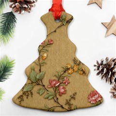 Flowers, Branches, Desenho, Edge, Leaves Christmas Tree Ornament (two Sides)