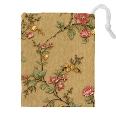 Flowers, Branches, Desenho, Edge, Leaves Drawstring Pouch (5xl) by kyorashop23