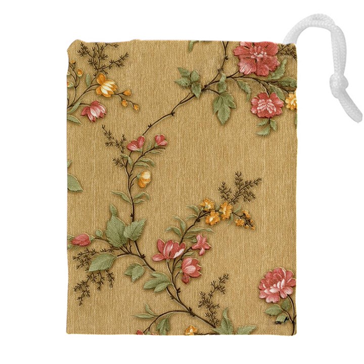 Flowers, Branches, Desenho, Edge, Leaves Drawstring Pouch (5XL)