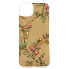 Flowers, Branches, Desenho, Edge, Leaves Iphone 15 Pro Tpu Uv Print Case