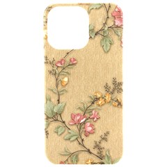 Flowers, Branches, Desenho, Edge, Leaves Iphone 15 Pro Max Black Uv Print Pc Hardshell Case