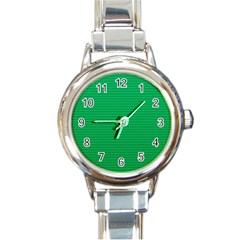 Green Lego Texture, Lego Background, Lego Texture, Green Round Italian Charm Watch by kyorashop23