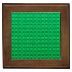 Green Lego Texture, Lego Background, Lego Texture, Green Framed Tile by kyorashop23