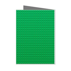 Green Lego Texture, Lego Background, Lego Texture, Green Mini Greeting Cards (pkg Of 8) by kyorashop23