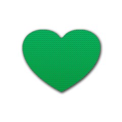 Green Lego Texture, Lego Background, Lego Texture, Green Rubber Heart Coaster (4 Pack) by kyorashop23