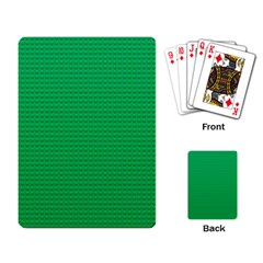 Green Lego Texture, Lego Background, Lego Texture, Green Playing Cards Single Design (rectangle)