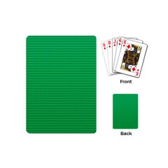 Green Lego Texture, Lego Background, Lego Texture, Green Playing Cards Single Design (mini)