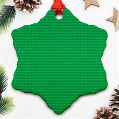 Green Lego Texture, Lego Background, Lego Texture, Green Snowflake Ornament (two Sides)