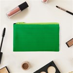 Green Lego Texture, Lego Background, Lego Texture, Green Cosmetic Bag (XS) Front