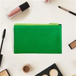 Green Lego Texture, Lego Background, Lego Texture, Green Cosmetic Bag (XS) Back