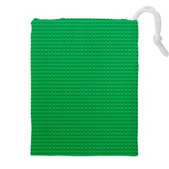 Green Lego Texture, Lego Background, Lego Texture, Green Drawstring Pouch (4xl) by kyorashop23