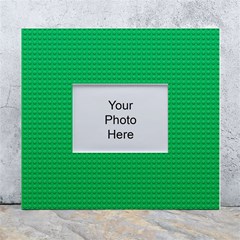 Green Lego Texture, Lego Background, Lego Texture, Green White Wall Photo Frame 5  X 7  by kyorashop23