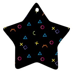 Kids , Kids , Background, Doodle Star Ornament (two Sides)